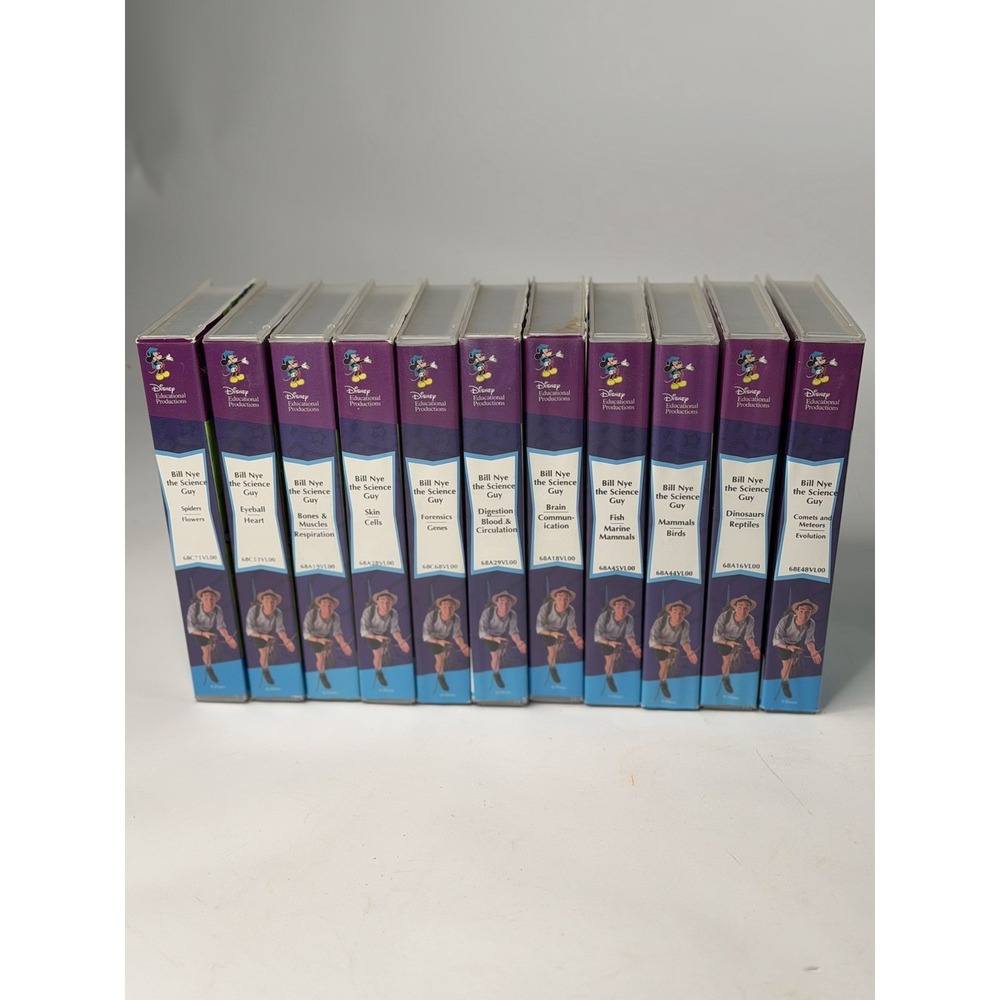 Lot of 11 Bill Nye the Science Guy VHS Tapes Disney Educational Classroom School